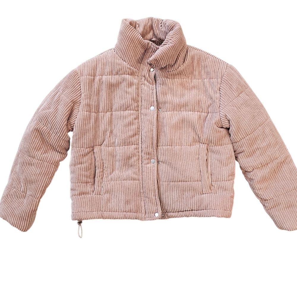 7 For All Mankind Corduroy Puffer Jacket - Blush